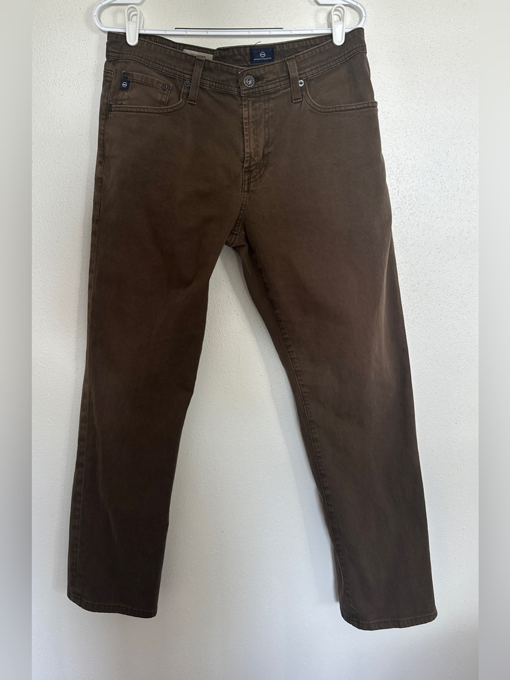 AG Jeans The Graduate Tailored Leg Pants Brown Size 32x29 Custom Altered Slim